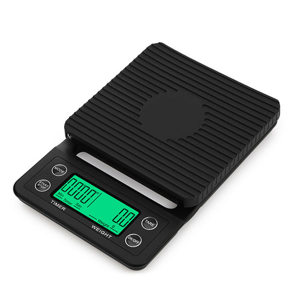 Balance de Cuisine Digitale avec Minuteur – Haute Précision LCD 5kg / 0,1g – Spéciale Café & Recettes Fines